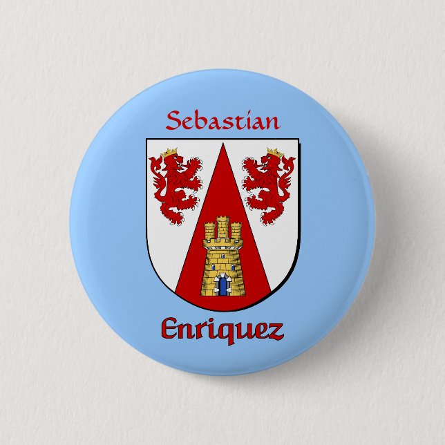Personlig Enriquez Historical Shield Knapp (Framsida)