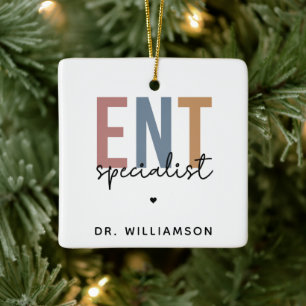 Personlig ENT Doktor ENT Specialist Julgransprydnad Keramik