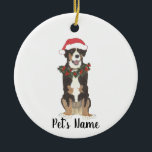 Personlig Entlebucher Mountain Hund Julgransprydnad Keramik<br><div class="desc">Gör den trevliga listan i år med en personlig av ditt favoritbarn,  lilla hund från berget! För de sötaste gåvorna parar du den med ett matchande konsttryck eller ett annat objekt från min samling!</div>