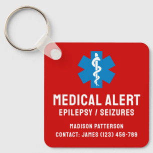 Personlig epilepsi-nödvändigheter nyckelring