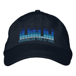 Personlig Equalizer Embroidery 4 DJ in You! Broderad Keps