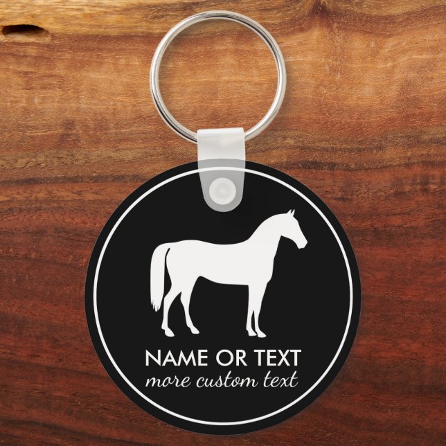 Personlig Equestrien  Namn Nyckelring (Framsida)