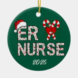 Personlig ER Nurse jultomten Julgransprydnad Keramik