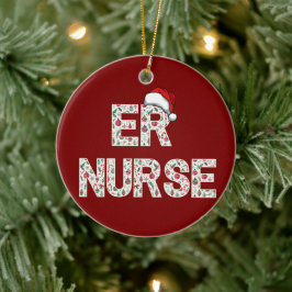 Personlig ER Nurse-Trendiget jultomte Julgransprydnad Keramik