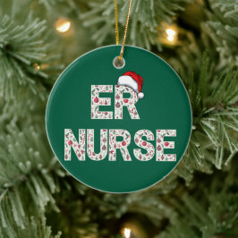Personlig ER Nurse-Trendiget jultomte Julgransprydnad Keramik