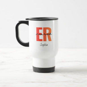 Personlig ER Sjuksköterska Djärv Typografi Resemugg