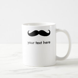 Personlig er text här, herr Mustache Kaffemugg