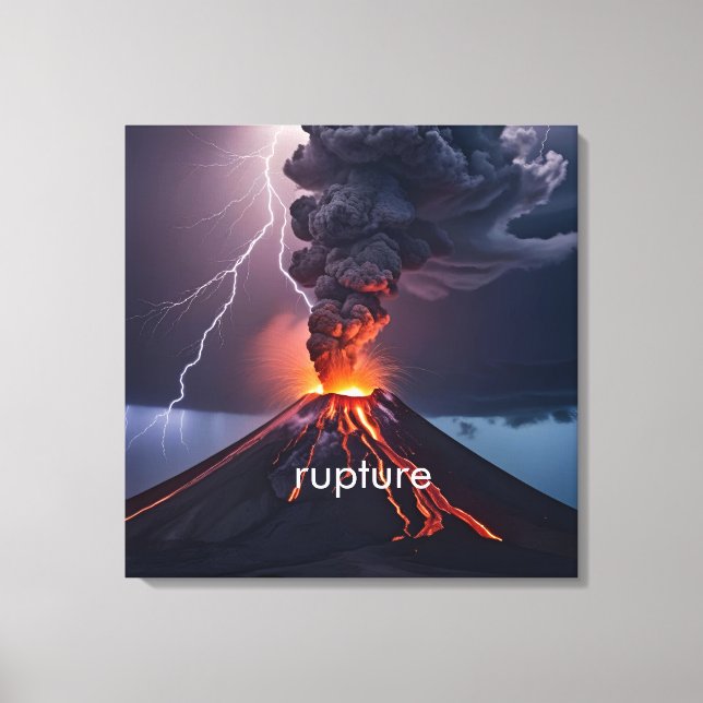 Personlig Erupation Canvas med Blixtstorm (Framsida)