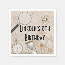 Personlig Escape Födelsedagsfest Napkins Pappersservett