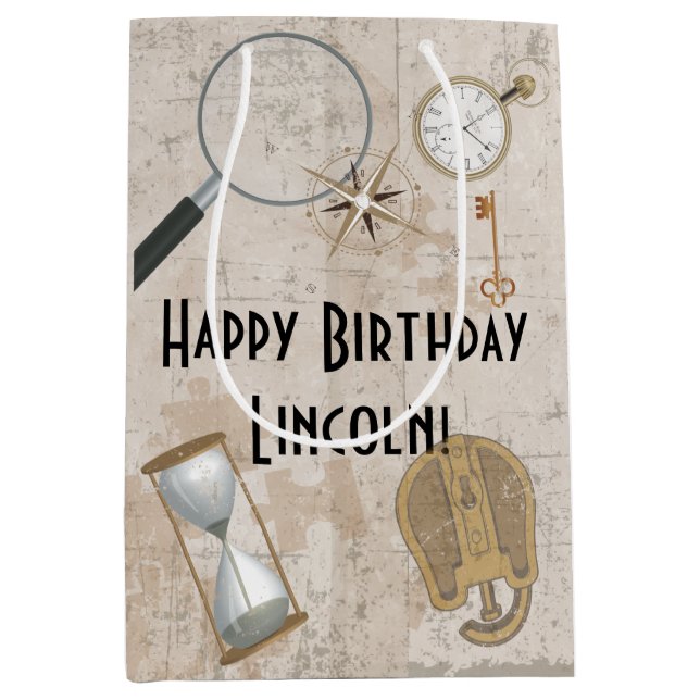 Personlig Escape Room Party Gift Bag (Framsidan)