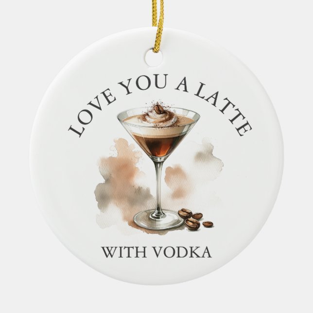 Personlig Espresso Martini Ornament (Framsidan)