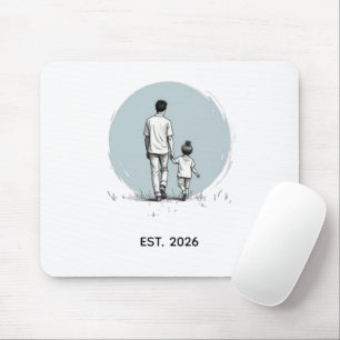 Personlig EST År Pappa & Dotter Minimalistisk Musmatta