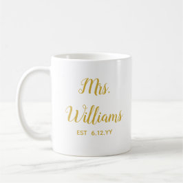 Personlig Est Newlyows Bride Gift Anpassningsbar Kaffemugg