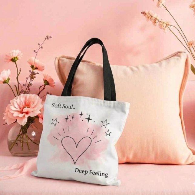 Personlig estetisk linjekonst Totebag Tygkasse (Skapare uppladdad)