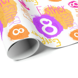 Personlig Esther 8:e födelsedagskalkens radbyte Presentpapper