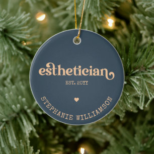Personlig Esthetician Cosmetolog Beautician Julgransprydnad Keramik