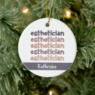 Personlig Esthetician Cosmetolog Beautician Julgransprydnad Keramik