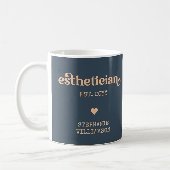 Personlig Esthetician Cosmetolog Beautician Kaffemugg (Vänster)
