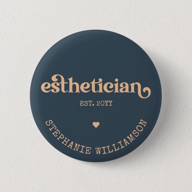 Personlig Esthetician Cosmetolog Beautician Knapp (Framsida)