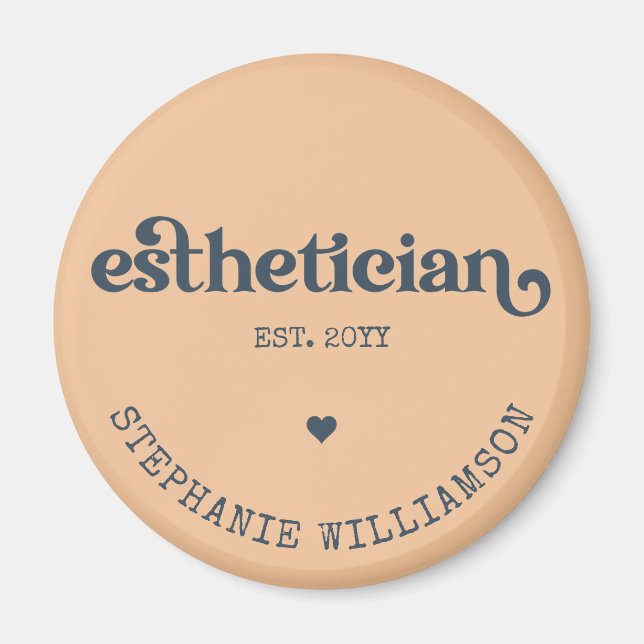 Personlig Esthetician Cosmetolog Beautician Magnet (Framsidan)