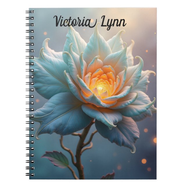 Personlig Eterisk Blomma Anteckningsbok (Framsidan)