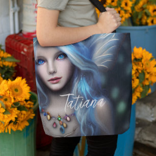 Personlig Etheral Mystical Blue Fairy Tygkasse