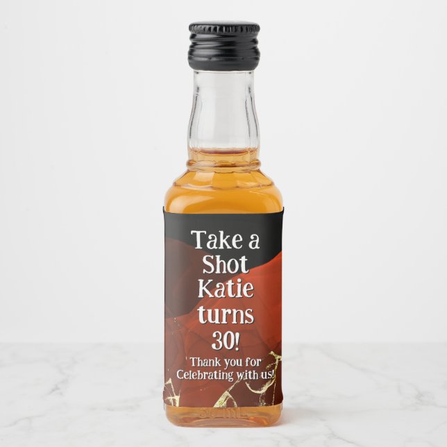 Personlig etikett för whiskiflaska – Födelsedagsfe (Framsida)