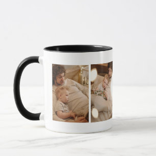 Personlig ett av en typ-familjs fotokollage mugg