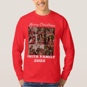 Personlig ett av en typ-familjs fotokollage t shirt