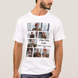Personlig ett av en typ-familjs fotokollage t shirt