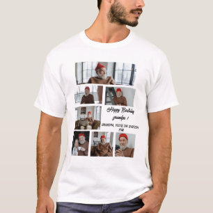 Personlig ett av en typ-familjs fotokollage t shirt