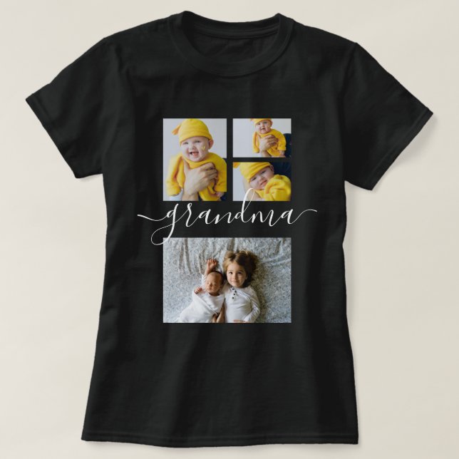 Personlig ett av ett slags fotokollage t shirt (Design framsida)