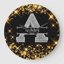 Personlig ett första Silver-monogram ditt namn