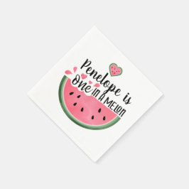 Personlig ett på Melonfödelsedagen Pappersservett