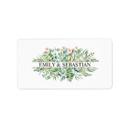 Personlig Eucalyptus Blad Adressetikett