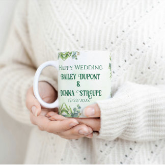 Personlig Eucalyptus Bröllop årsdag Gift Kaffemugg