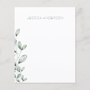 Personlig Eucalyptus Custom Name Stationery