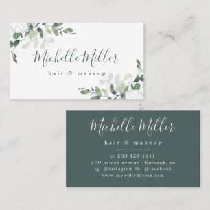Personlig Eucalyptus Greenery Visitkort
