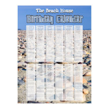 Personlig Evighetsstrand Födelsedagskalender