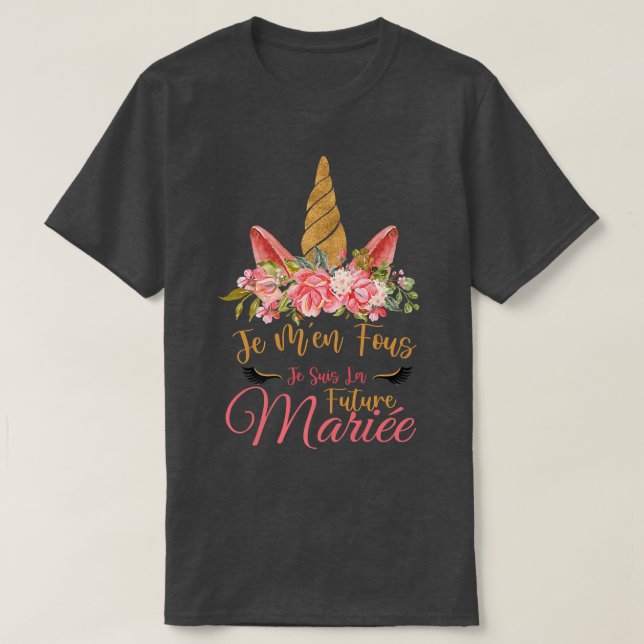 Personlig EVJF Brudkrona Linocorn T Shirt (Design framsida)