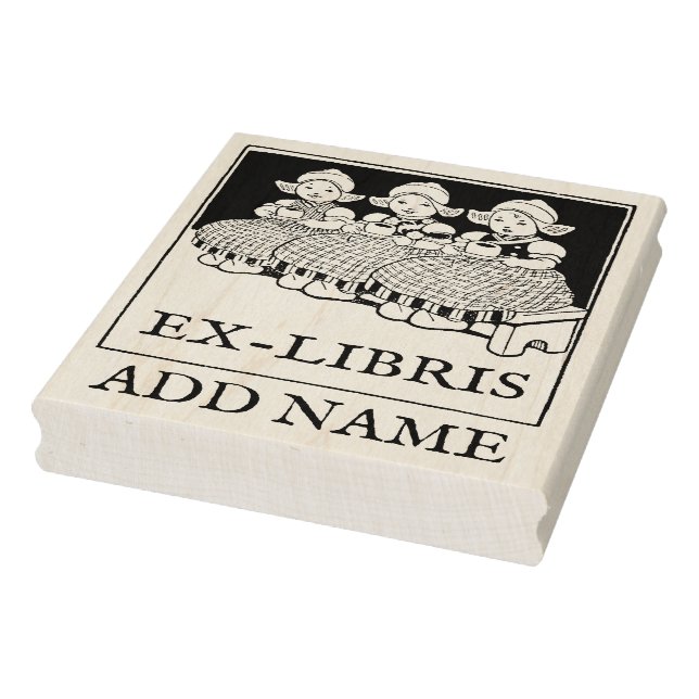 Personlig Ex-Libris Maple Wood Frimärke Stämpel (Stämpel)