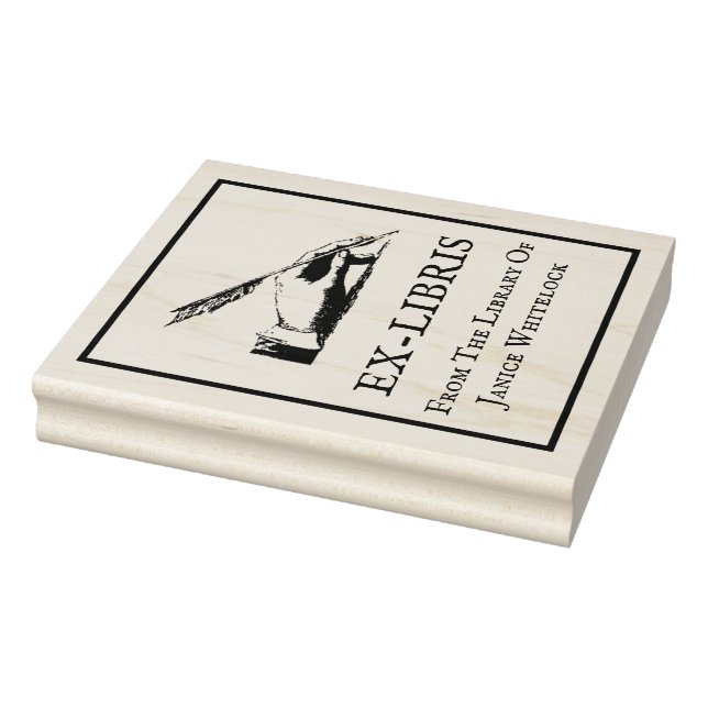 Personlig Ex-Libris Wooden Frimärke Stämpel (Stämpel)