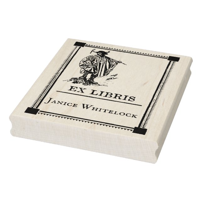 Personlig Ex Libris Wooden Frimärke Stämpel (Stämpel)