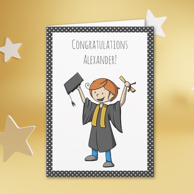 Personlig examen firande söt examenstudent kort (Skapare uppladdad)