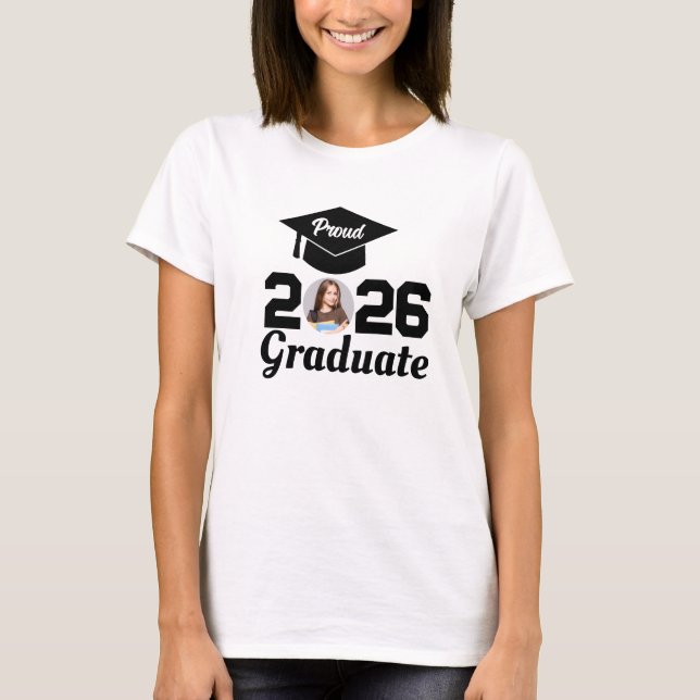 Personlig examen foto T-shirt (Framsida)