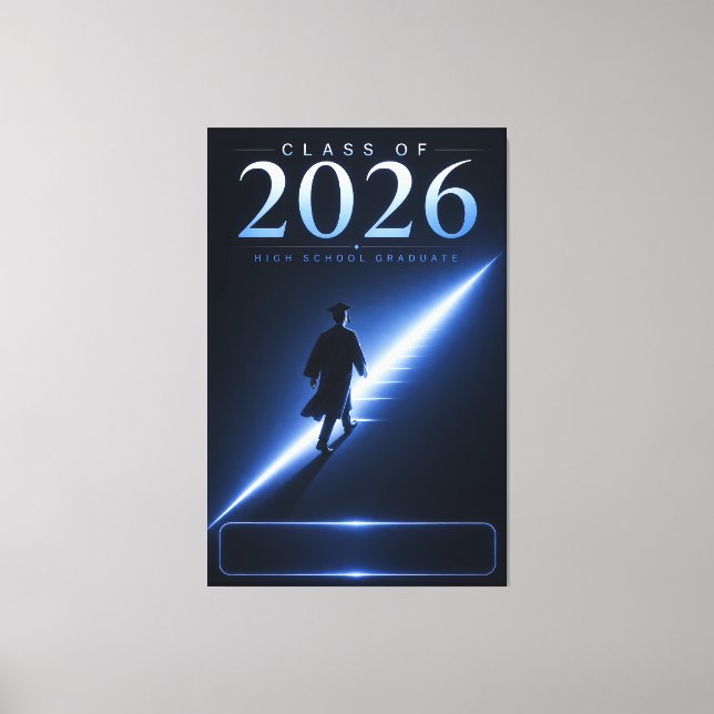 Personlig examenpresent 2026 för seniorer canvastryck (Framsida)