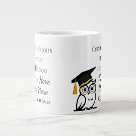 Personlig examenpresent för henne – eget namn jumbo mugg
