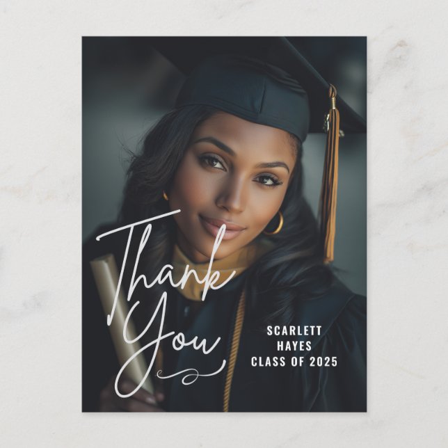 Personlig examensfoto | Ledig handskriven Vykort (Framsida)