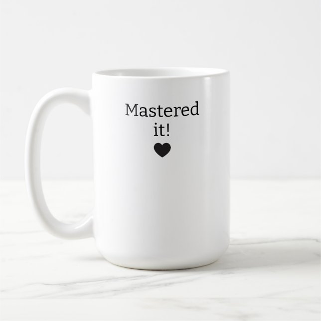 Personlig examensmugg, Bemästrade Det 2026 Mugg, Kaffemugg (Vänster)