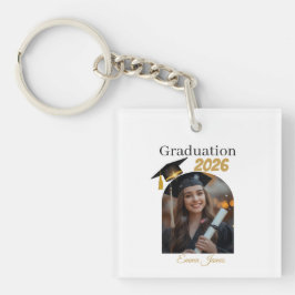 Personlig examensnyckelring present